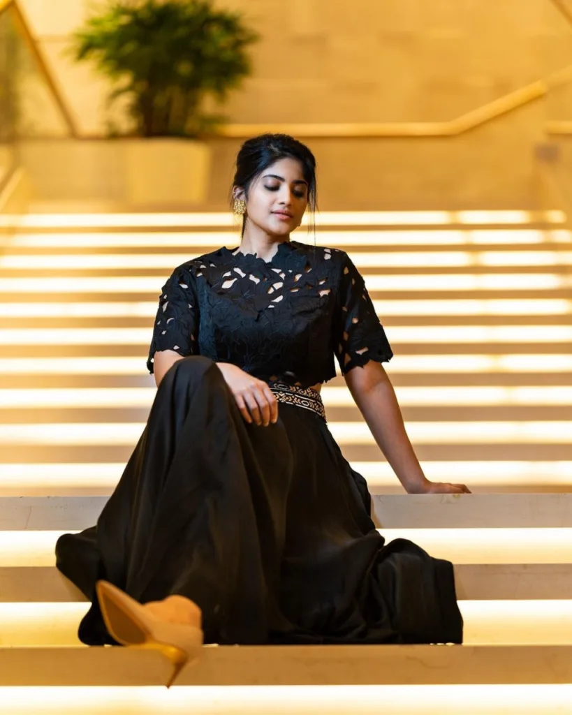 Megha Akash Black Dress Photos