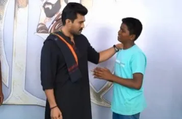 Ram charan reaction on A fan boy crying video viral